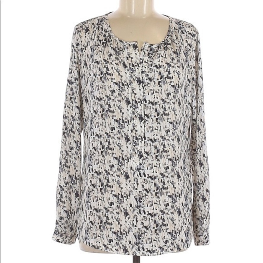 Cabi Shatter Long Sleeve Ivory Blouse 3094 M